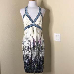 BCBGMaxAzria | Floral Halter Dress M